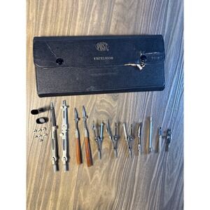 Vintage Frederick Post Excelsior Drafting Set 947-C‎ Black Technical Drawing Kit